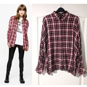 Zadig & Voltaire | Tamara Plaid Car Shirt With Rhinestone Stars